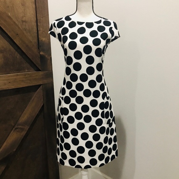 Gabby Skye Dresses & Skirts - Gabby Skye white dress with black polka dots